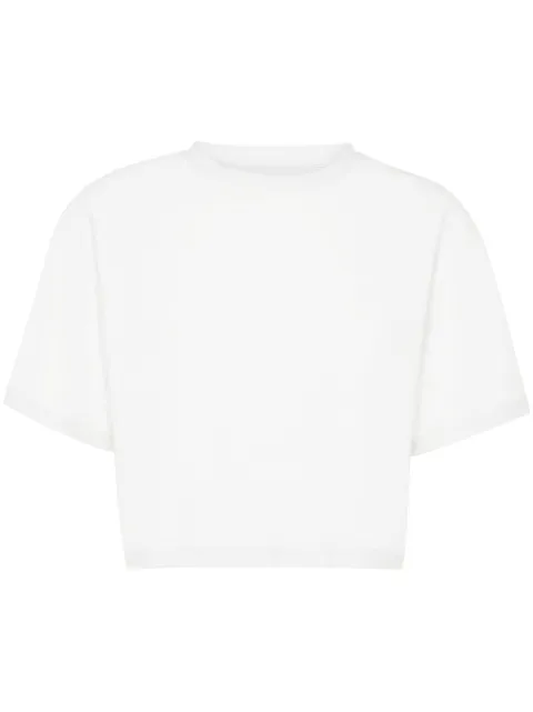 Plein Sport cropped crew-neck T-shirt White AADCWTK3544SJY001N