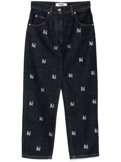 MSGM crystal-embellished jeans Blue 3741MDP240X247766