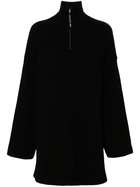 Balenciaga logo-appliqué ribbed jumper Black 773596T1684