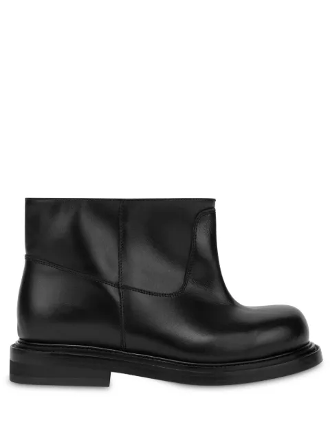 Moschino Olivia slip-on leather ankle boots Black MA21104C0LMF0