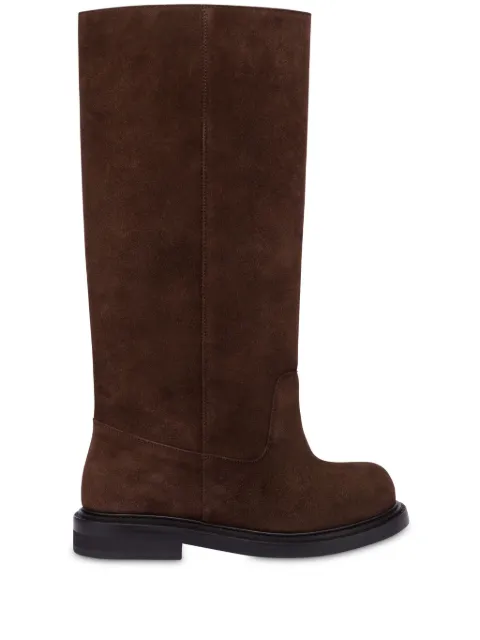 Moschino Olivia knee-high suede boots Brown MA26114C0LME0