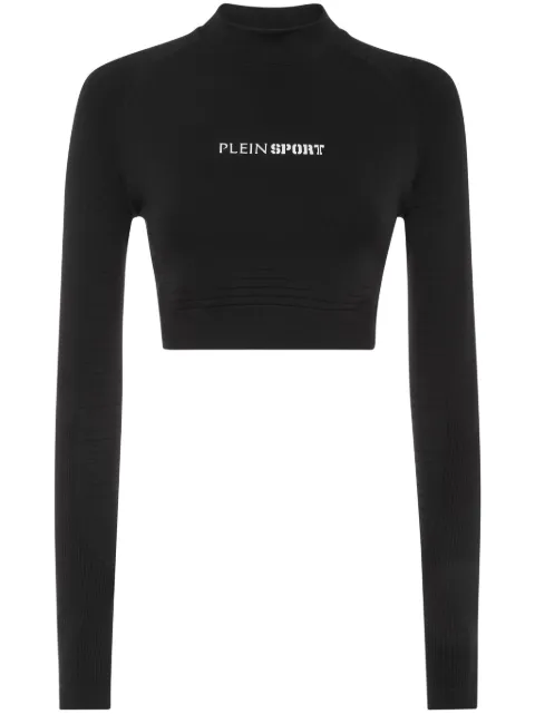 Plein Sport cropped performance top Black AADCWJK0175STE003N