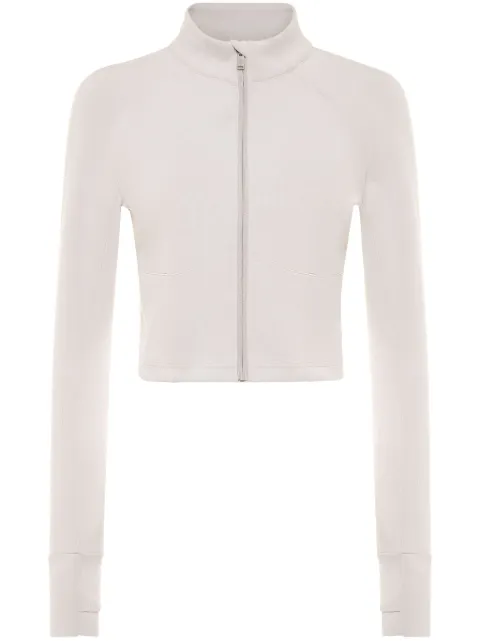 Plein Sport cropped zipped performance sweatshirt Grey AADCWJK0176STE003N
