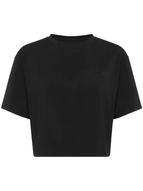 Plein Sport cropped crew-neck T-shirt Black AADCWTK3544SJY001N
