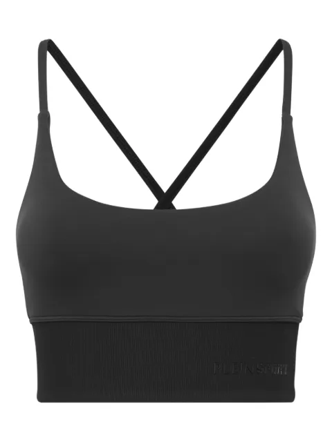 Plein Sport cross-back sports bra Black AADCWUZ0129STE003N