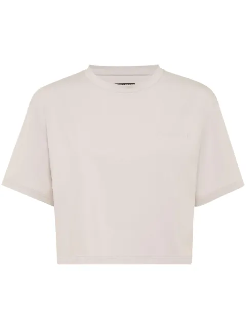 Plein Sport cropped crew-neck T-shirt Grey AADCWTK3544SJY001N