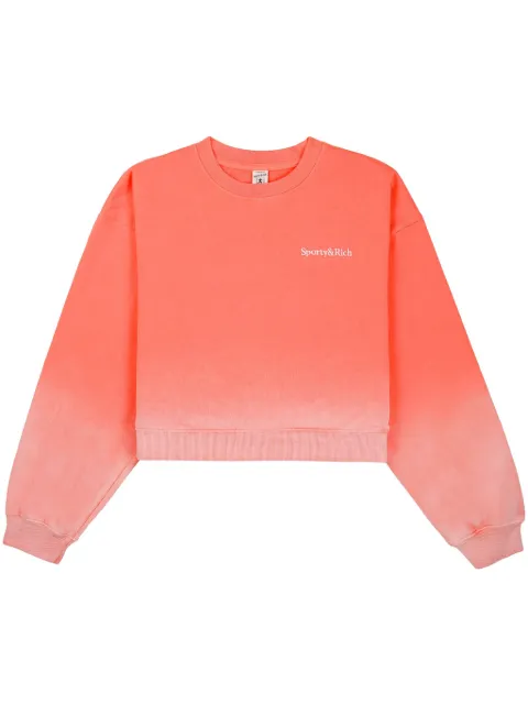 Sporty & Rich Dip Dye logo-embroidered sweatshirt Pink WS065S413SP