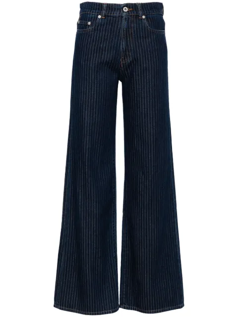 Kenzo Ayame striped straight-leg jeans Blue FE62DP2176F2
