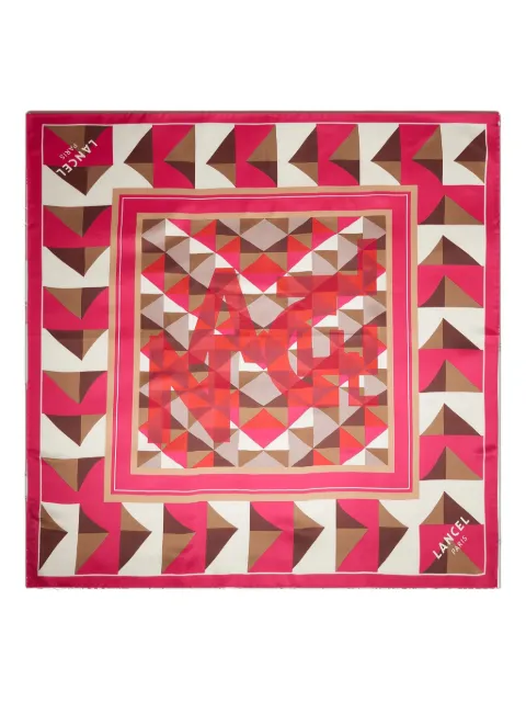 Lancel Labyrinth silk scarf Pink A13103ZYTU