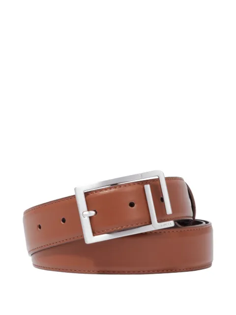 Lancel Initials buckle leather belt Brown A1292868TU