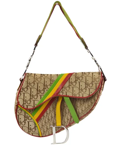 Christian Dior Pre-Owned 2004 Rasta Oblique Saddle shoulder bag Neutrals 01RU0054