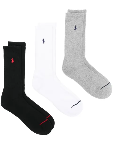 Polo Ralph Lauren Polo Pony-motif socks (pack of three) Black 449799746001