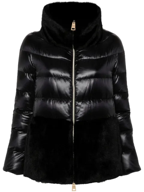 Herno faux-fur quilted down jacket Black PI001933D12017Z