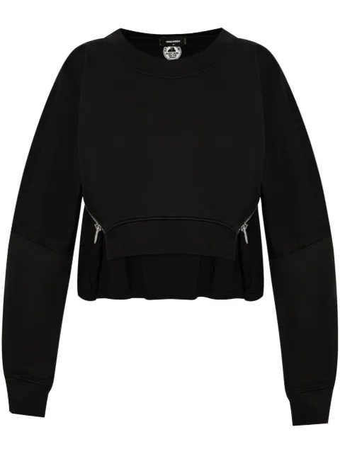 DSQUARED2 zip-detail cotton sweatshirt Black S75GU0552S25030