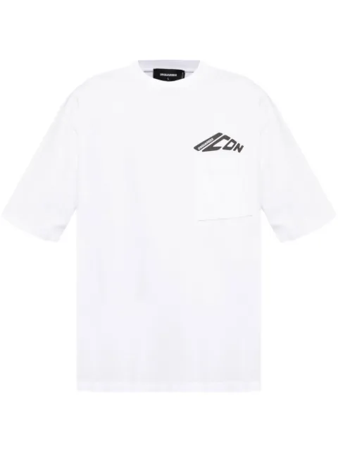 DSQUARED2 Icon crew-neck cotton T-shirt White S79GC0097D20033