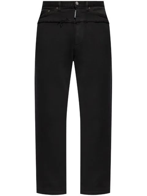 DSQUARED2 denim-panel cotton track pants Black S74KB0925DTJ001