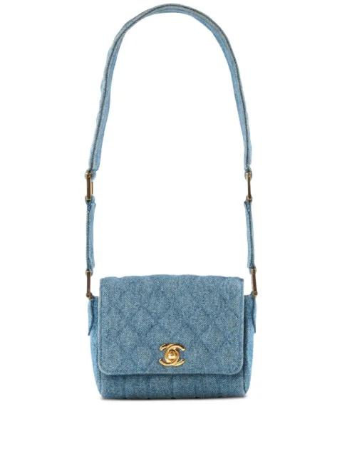 CHANEL Pre-Owned 1989 mini denim shoulder bag Blue CHANEL1989BLUEDENIMMINICLASSICFLAPBAG