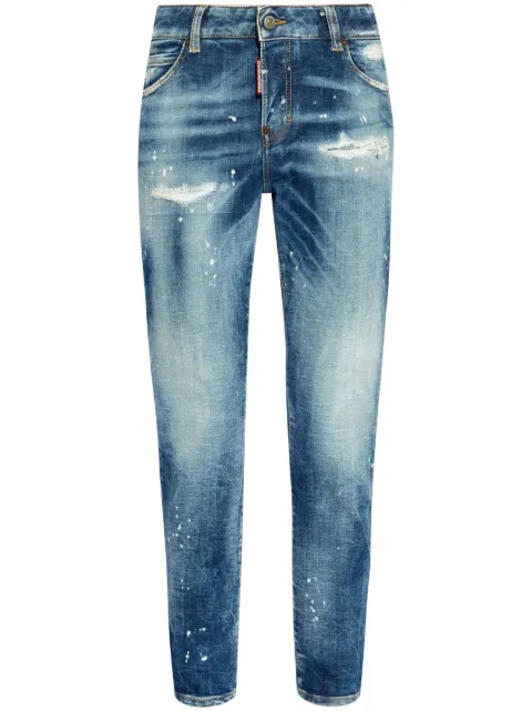 DSQUARED2 logo patch jeans Blue S75LB0979S30872