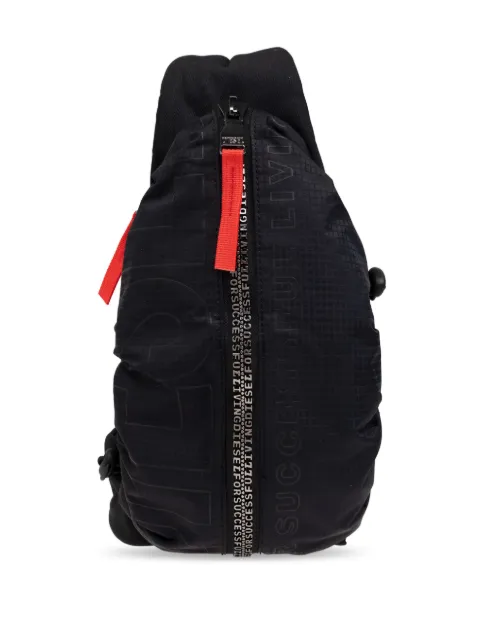 Diesel Zip-D-sling bag in check-jacquard shell Black X10054P6872