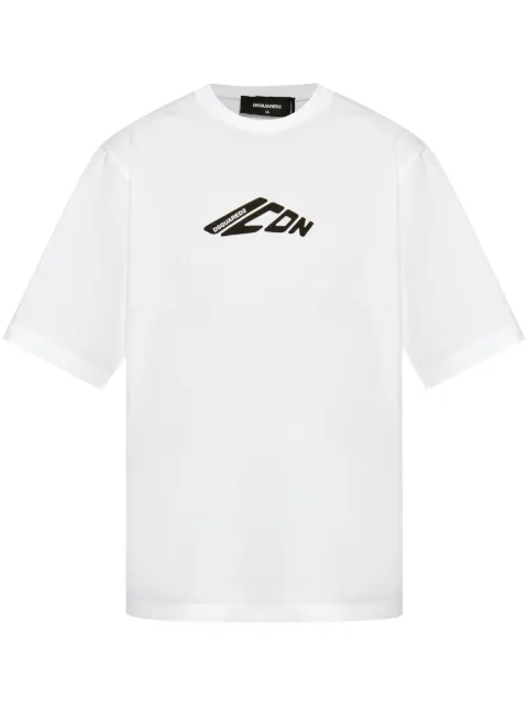 DSQUARED2 Icon logo-print cotton T-shirt White S80GC0071D20020