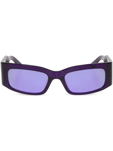 Balenciaga Eyewear logo-print rectangle-frame sunglasses Purple 773507T0039