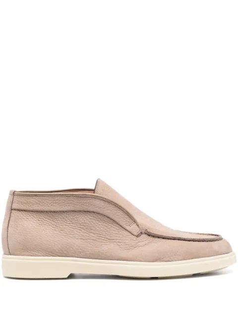 Santoni pebbled suede loafers Brown WUYA58458TISN