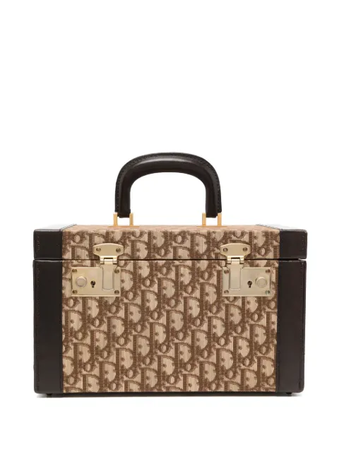 Christian Dior Pre-Owned logo mania vanity travel trunk case Brown CHRISTIANDIORLOGOMANIAVANITYTRAVELTRUNK