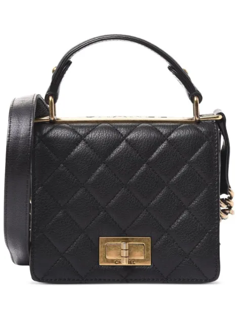 CHANEL Pre-Owned 2013 mini Rita diamond-quilted 2way bag Black CHANEL2013MINIKELLYCLASSICFLAPBAG