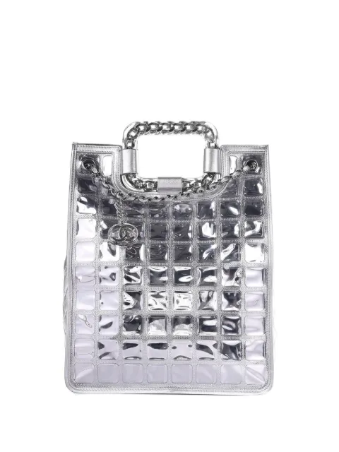 CHANEL Pre-Owned large Vinyl Ice Cube tote bag Grey CHANELVINYLICECUBETOTE