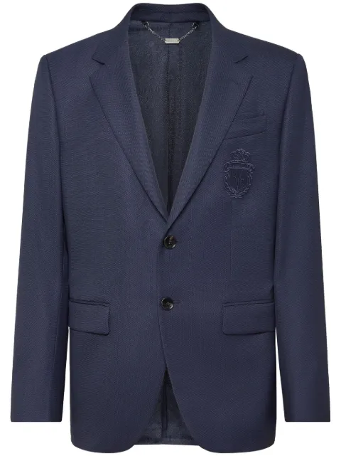 Billionaire embroidered-logo blazer Blue OADCMRF1893BTE004N