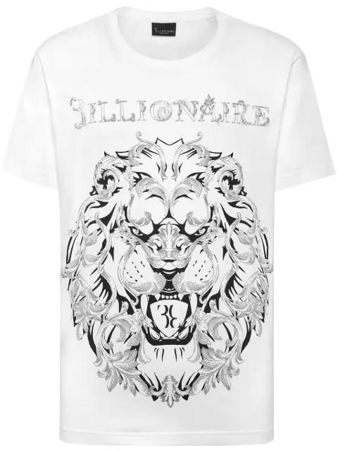 Billionaire logo print T-shirt White OADCMTK7902BTE014N
