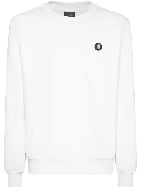 Billionaire logo-plaque sweatshirt White OADCMJO1286BTE014N