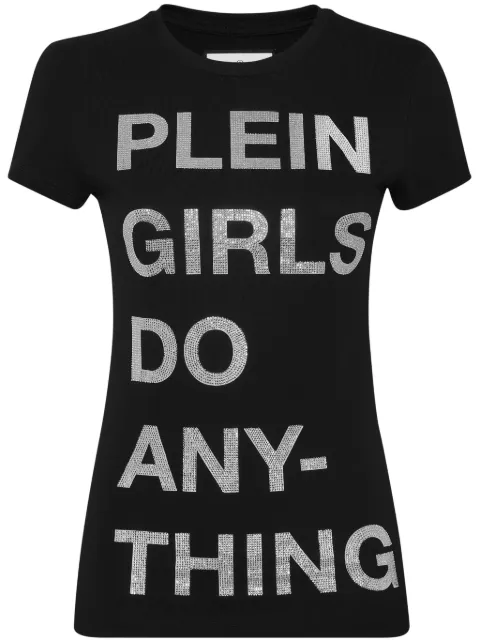 Philipp Plein slogan-print T-shirt Black AADCWTK3429PJY002N