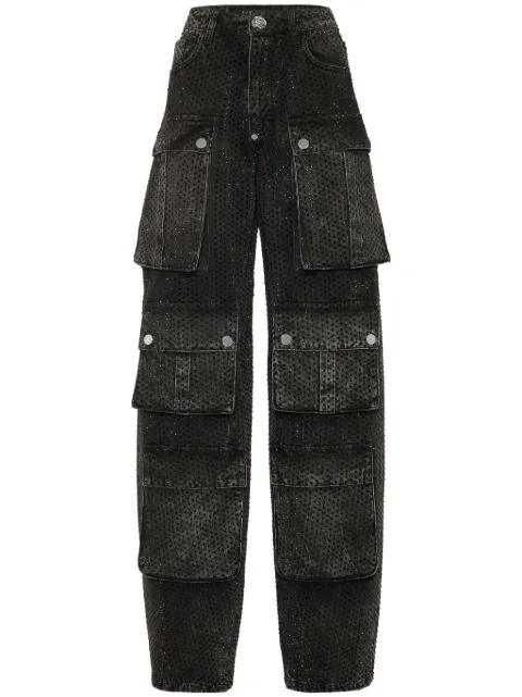 Philipp Plein embellished cargo jeans Black AADCWDT2657PDE004N