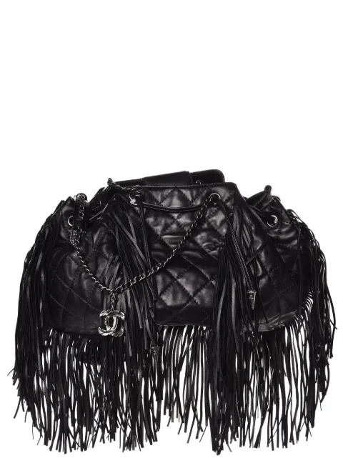 CHANEL Pre-Owned Paris Dallas fringed shoulder bag Black CHANELFRINGEBAG