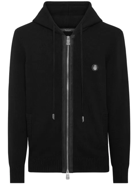 Billionaire knitted wool hoodie Black OADCMKB0154BTE025N