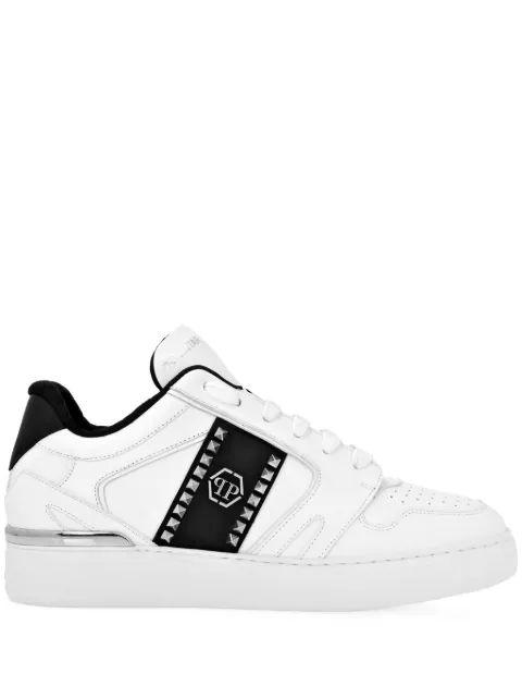 Philipp Plein Low-Top Leather Sneakers White AADSUSC0658PLE010N
