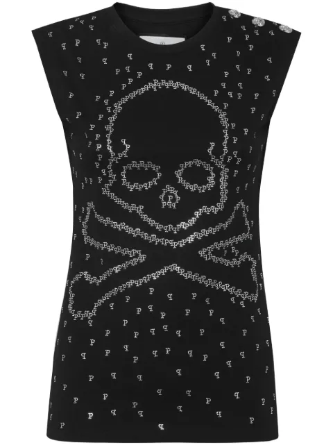 Philipp Plein Skull & Bones tank top Black AADCWTK3458PJY002N