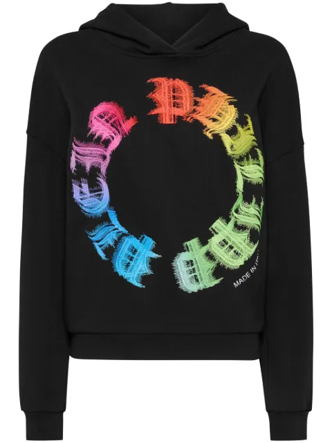 Philipp Plein logo-print hoodie Black AADCWJB1772PJO002N