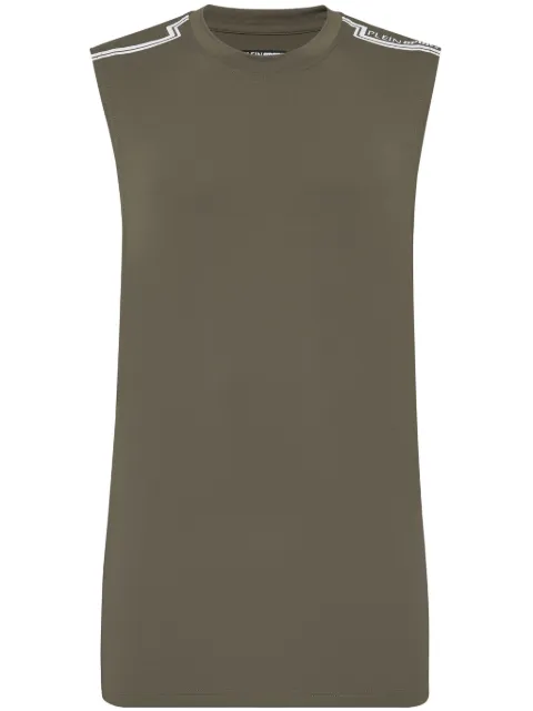 Plein Sport round-neck sleeveless T-shirt Green AADCMTK7955STE003N
