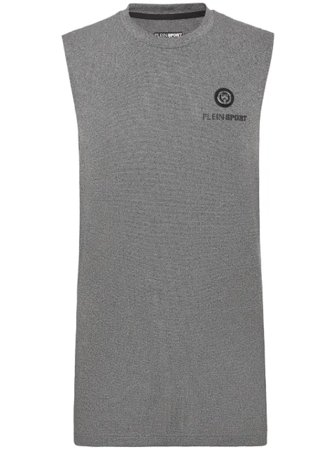 Plein Sport logo-plaque tank top Grey AADCMTK7923STE003N