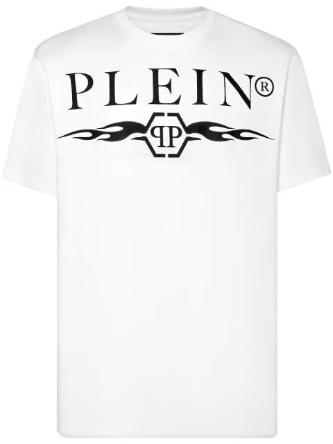 Philipp Plein logo print t-shirt White AADCMTK7833PJY002N