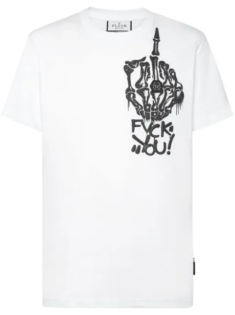 Philipp Plein graphic-print T-shirt White AADCMTK7811PJY002N