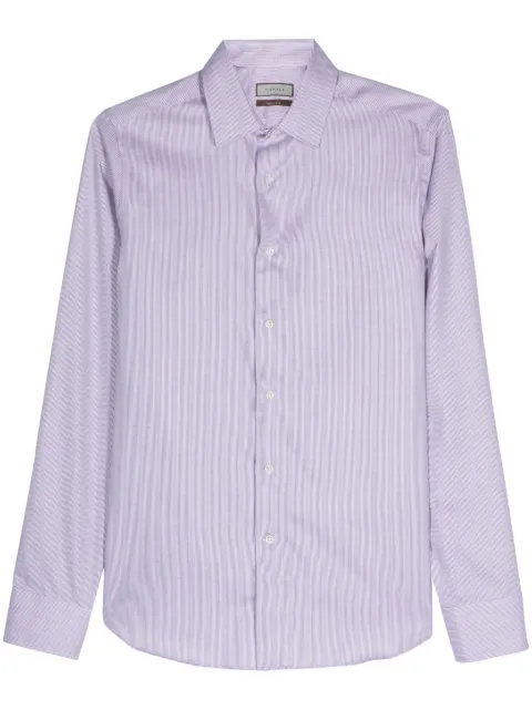 Canali geometric-pattern cotton shirt Pink NCLX0A1GR03301