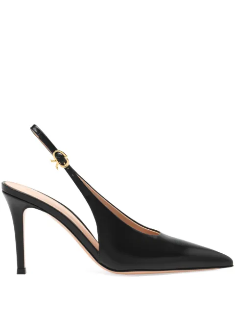 Gianvito Rossi Robbie 85mm slingback pumps Black G9546185RICTOK