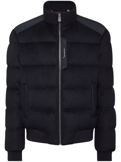 Billionaire logo-patch wool padded jacket Blue OADCMRB2579BTE025N