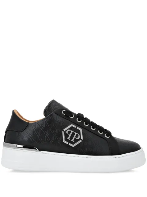 Philipp Plein monogram lo-top sneakers Black AADSUSC0665PLE010N