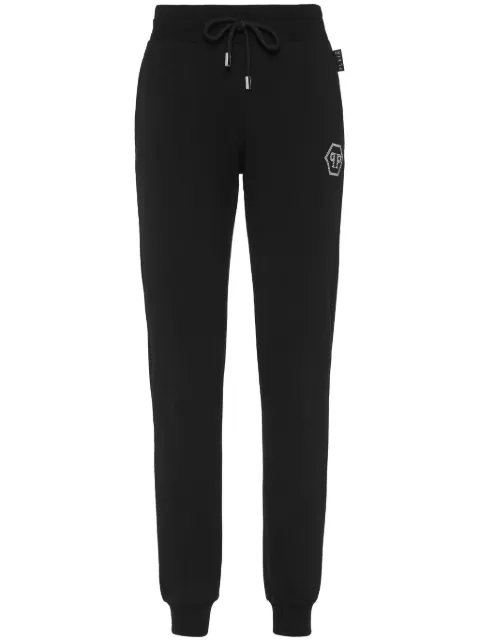 Philipp Plein crystal-embellished track pants Black AADCWJT1997PTE003N