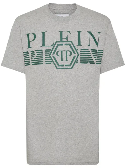 Philipp Plein logo print t-shirt Grey AADCMTK7780PJY002N