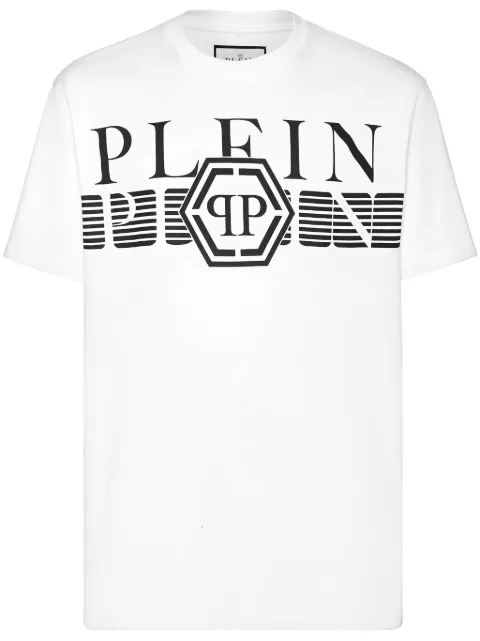 Philipp Plein logo print t-shirt White AADCMTK7780PJY002N